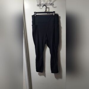 Leggings Black Womens 1X Jones New York High Waisted With Side Pockets.